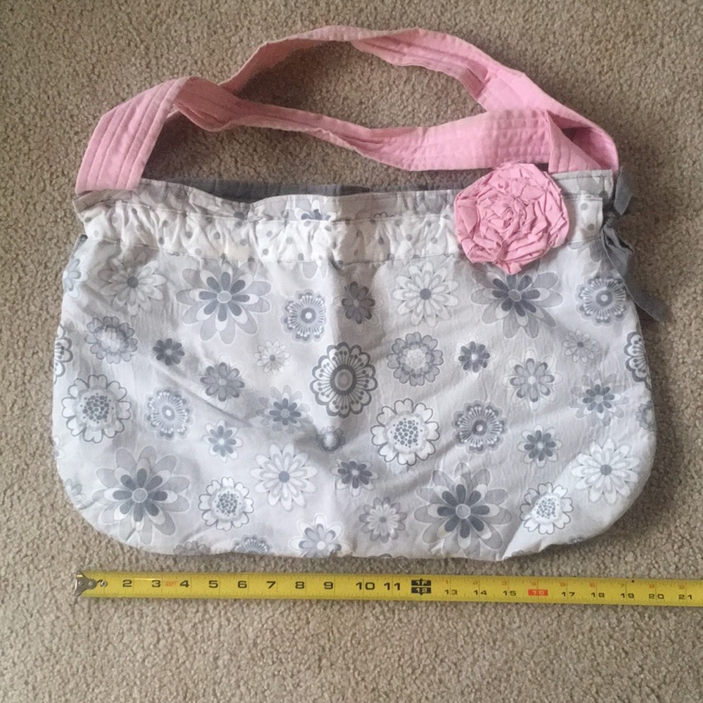 Pink and grey purse